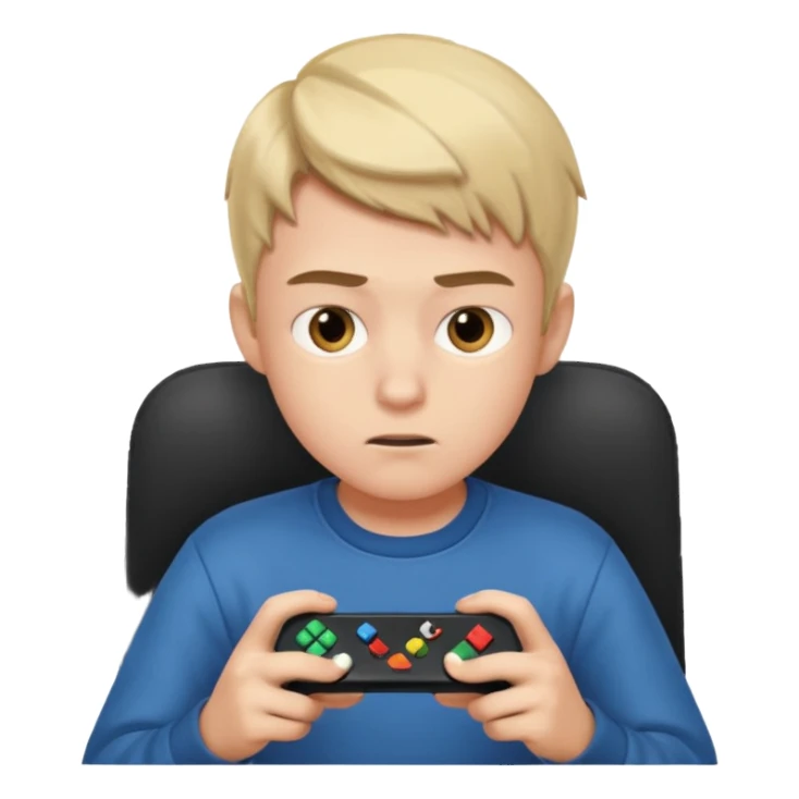 Boy playing a game sticker