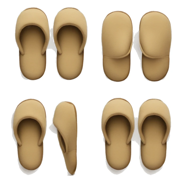 cozy slippers tan color sticker