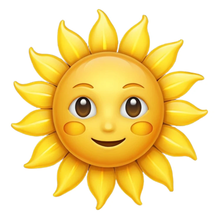 Sun, no face sticker