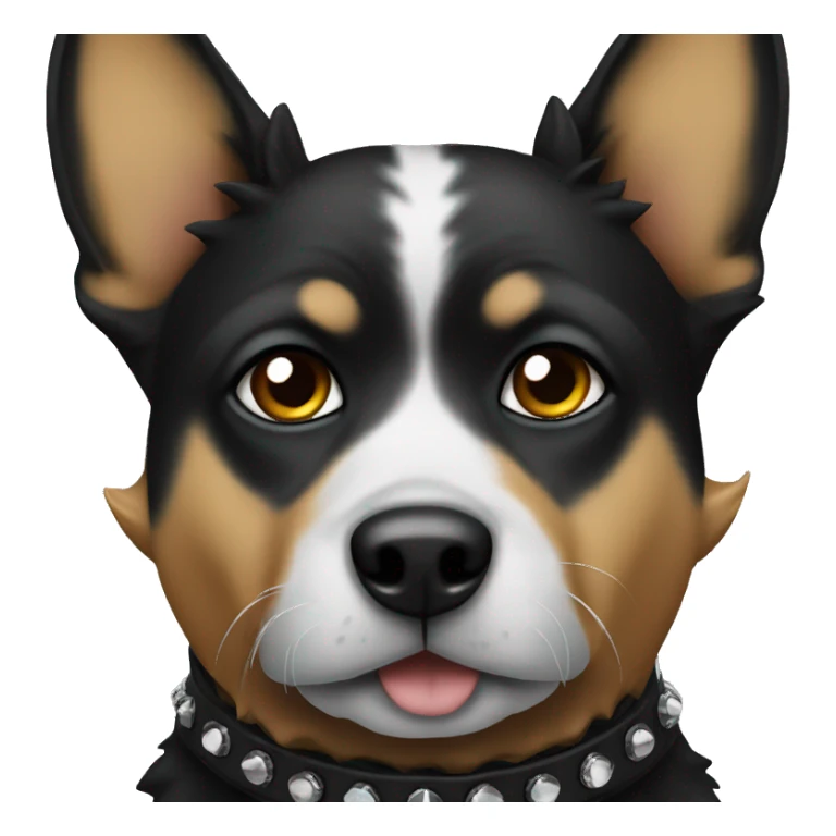 Dog  spiked collar black  sticker