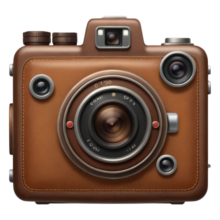 Brown camera sticker