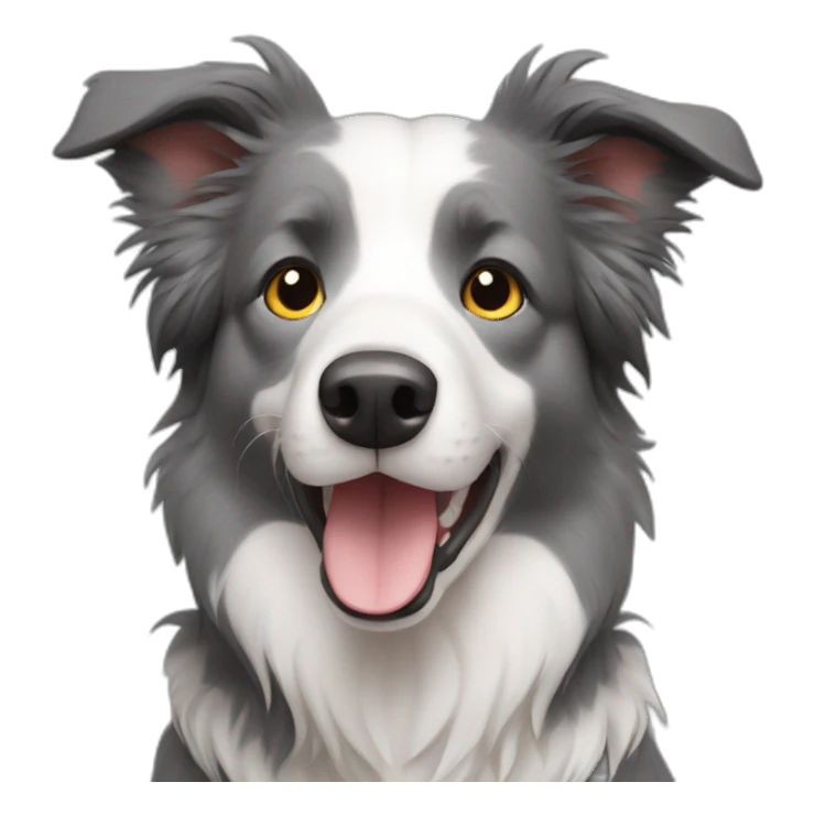 Grey border collie sticker