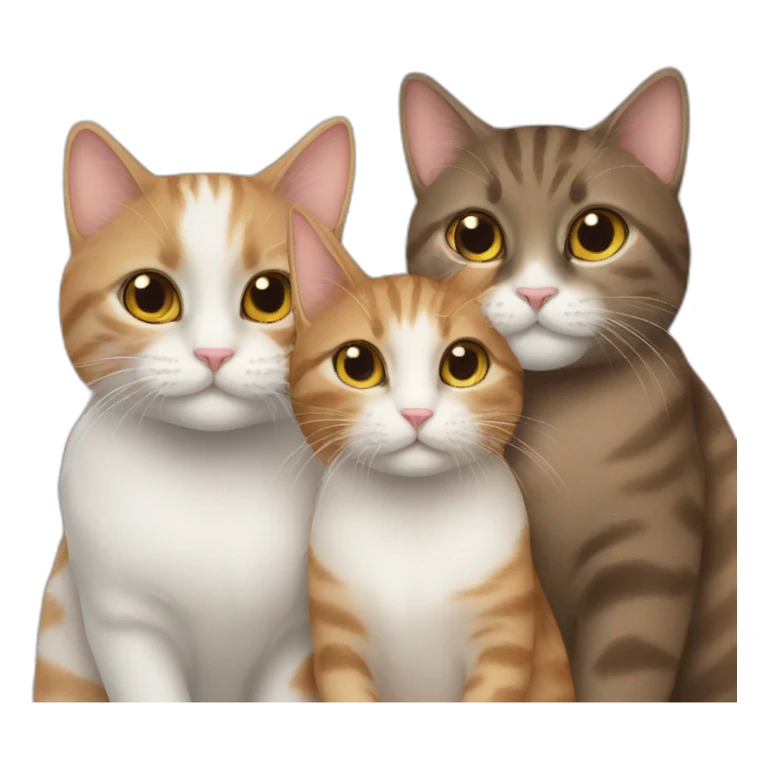 Three cats in love sticker