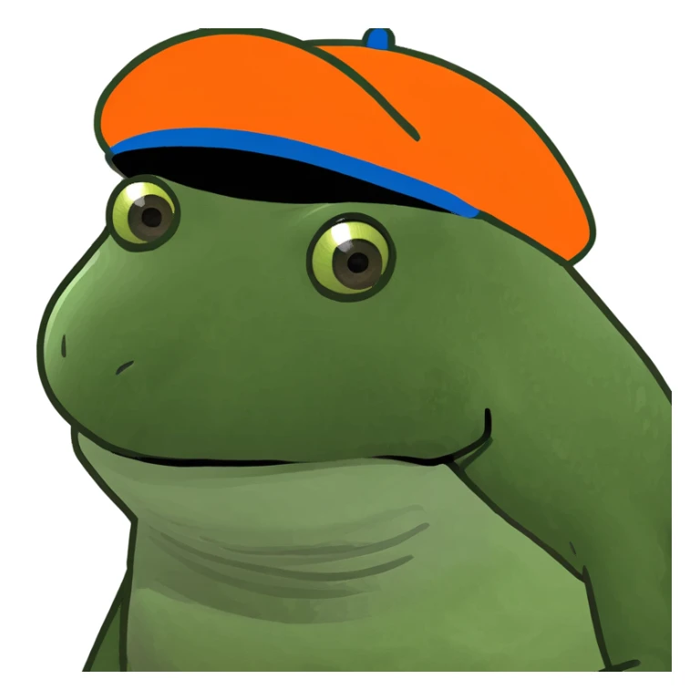 bufo with orange cap sticker