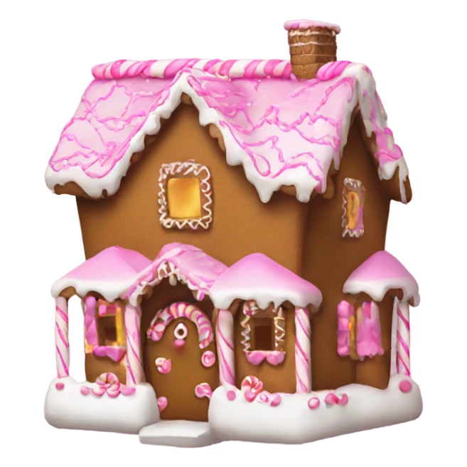 girly gingerbread house with pink decorations sticker