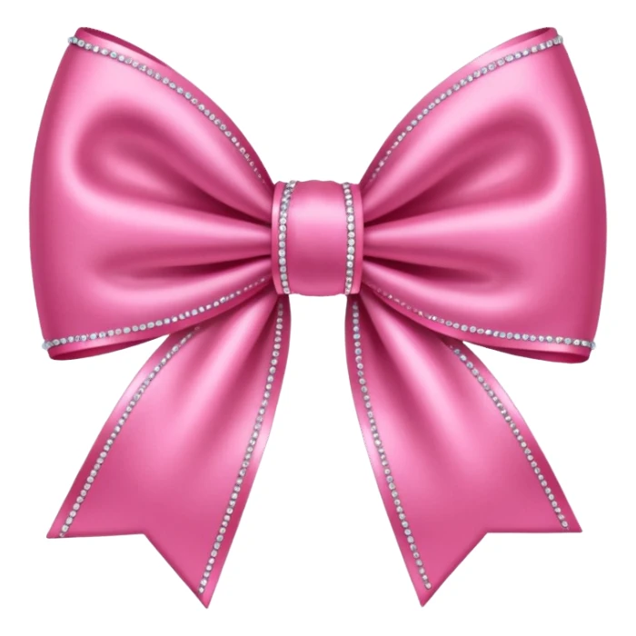 pink bow with sparkles sticker
