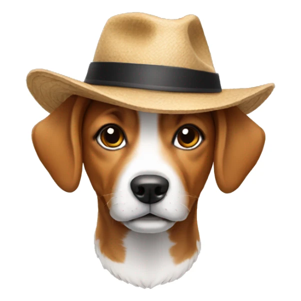A dog with a hat  sticker