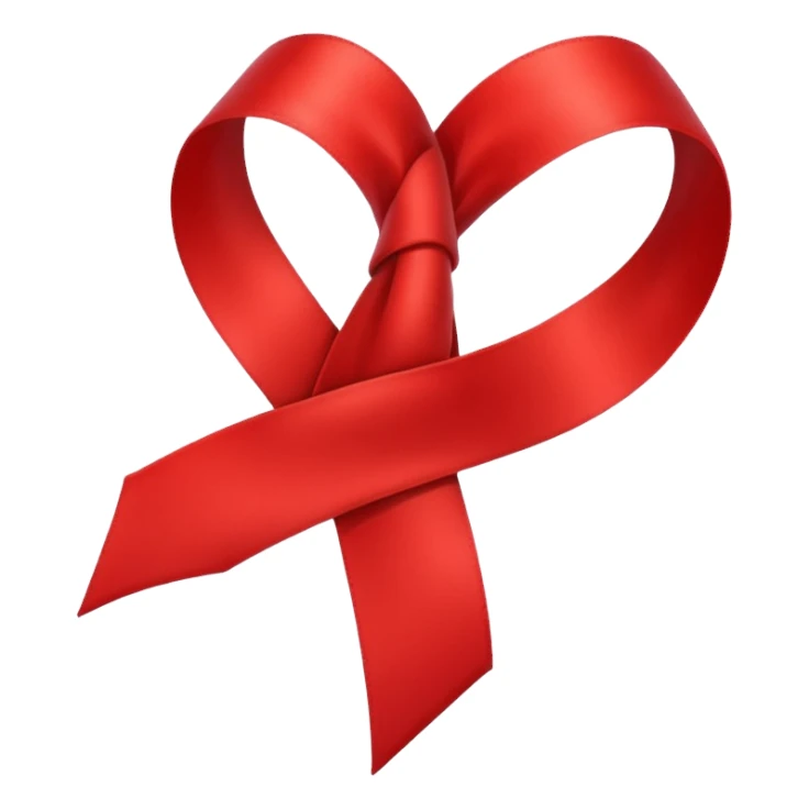 red ribbon sticker
