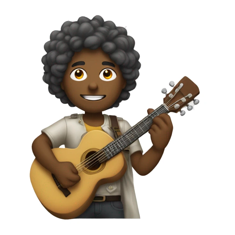 um senhor gaúcho com seu violão sticker