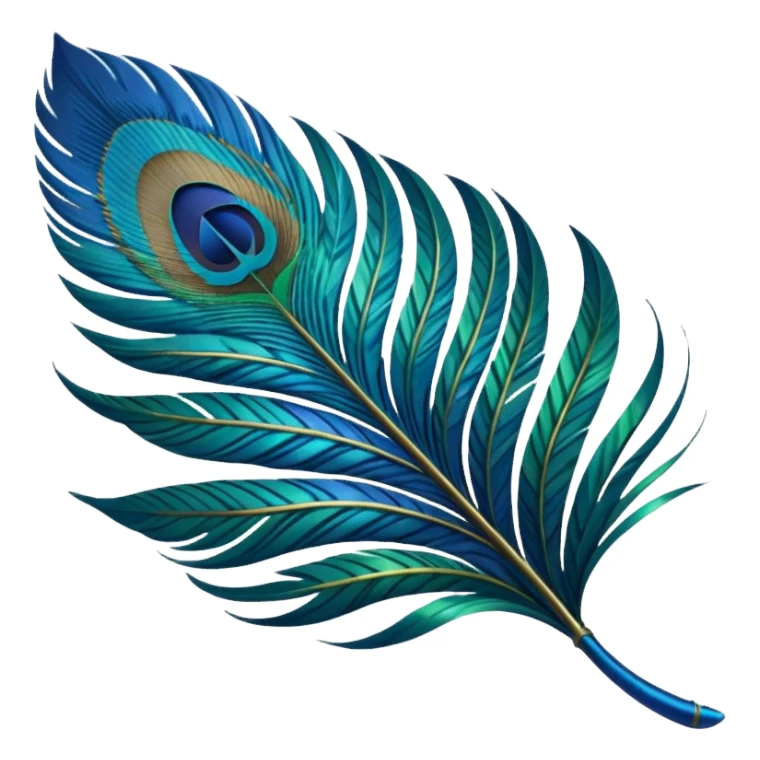 Peacock Feather leaf  sticker