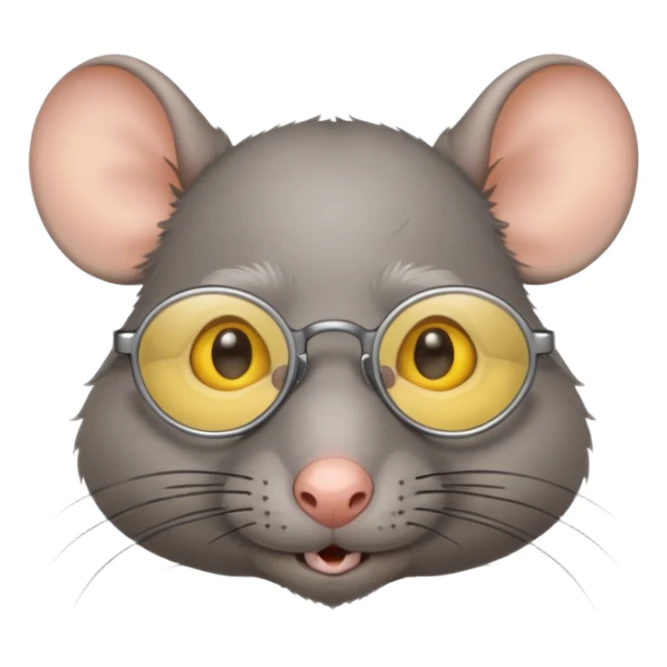 Ratón con lentes amarillos sticker