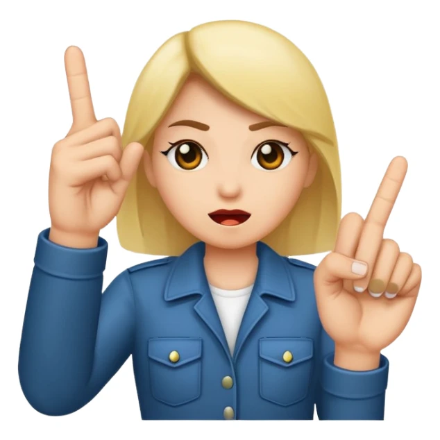 A baddie showing middle finger  sticker