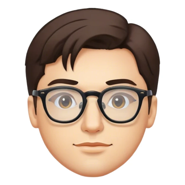 Sexy man in glasses sticker