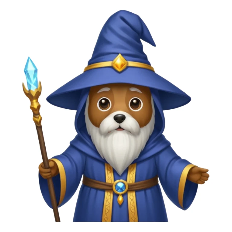 Dog wizard sticker