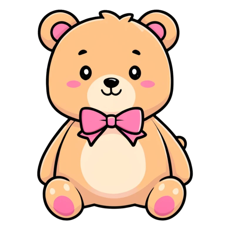 Bear girly sticker