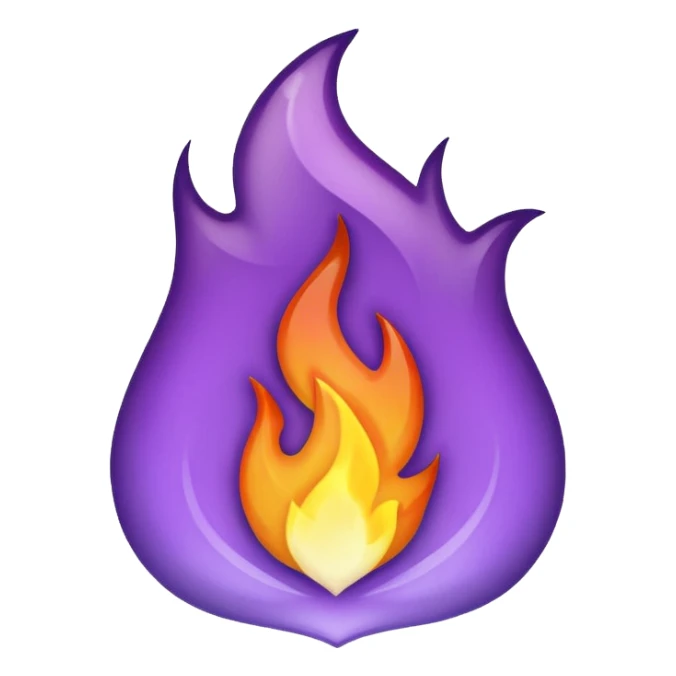 Flamme violette  sticker