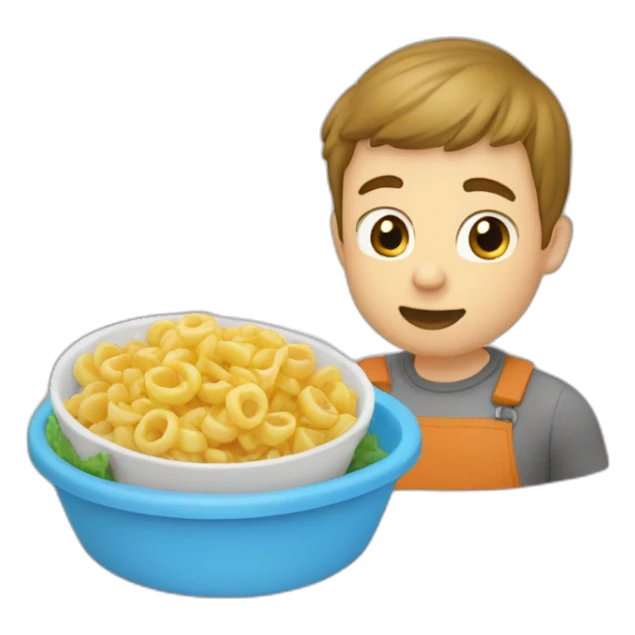 Un garçon entrain de manger un glaçon  sticker