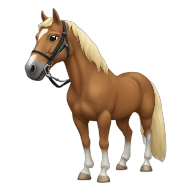 Horse BJJ fighter sticker