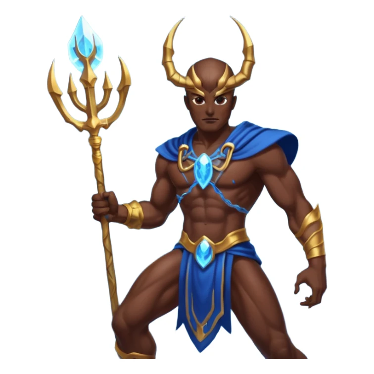 spider god with Poseidon trident sticker