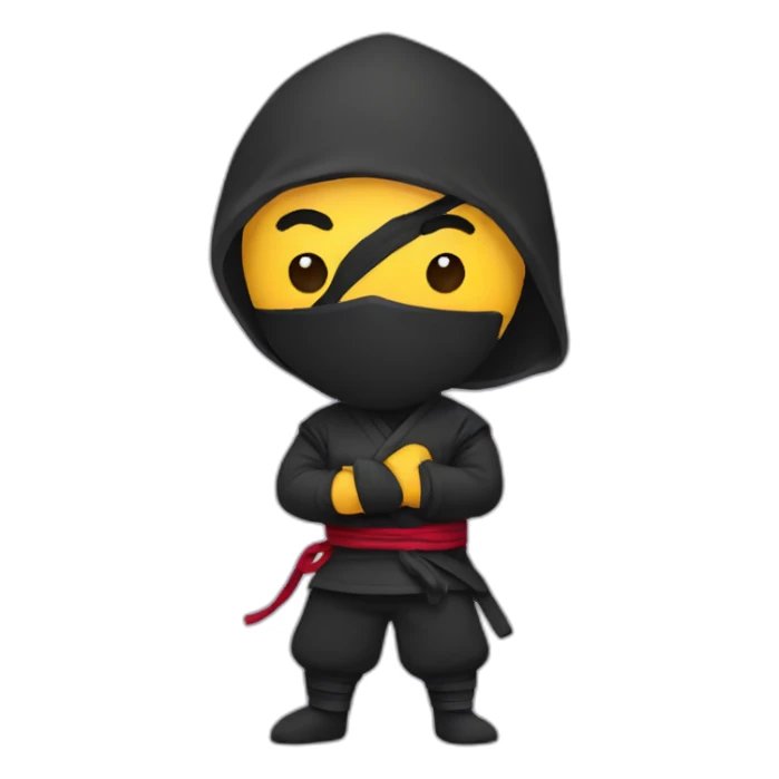 Ninja sending heart sticker