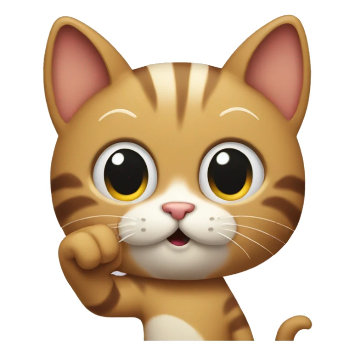 cat giving the middle finger sticker