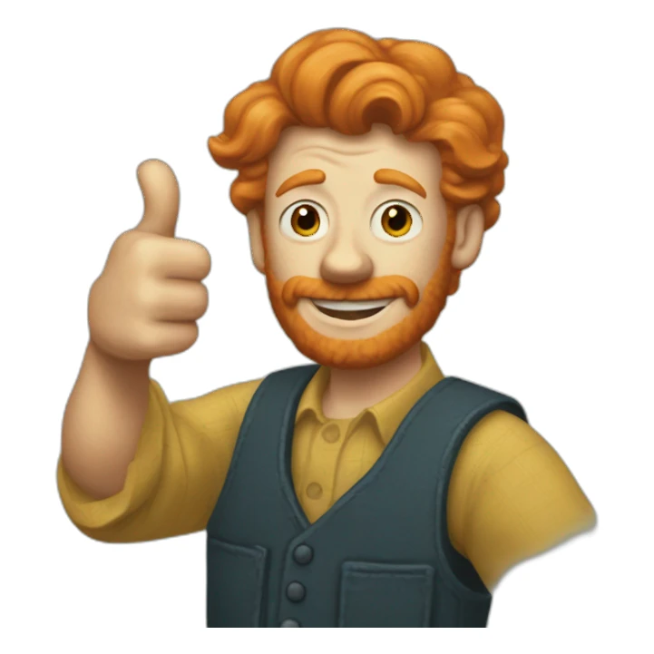 ginger van gough thumbs up sticker