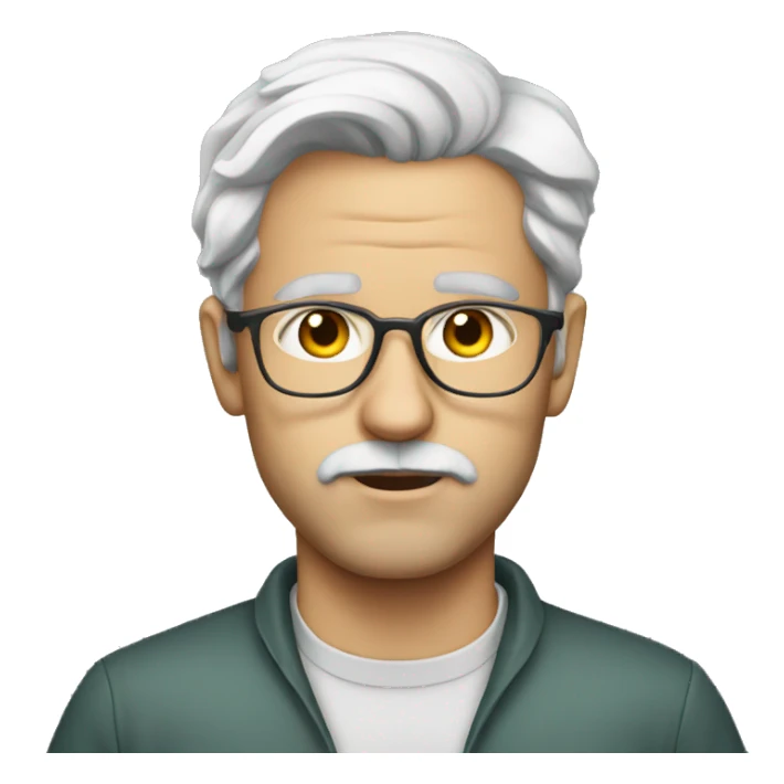 science serious white man sticker