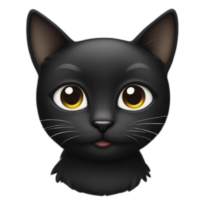 black cat with white eye patch sticker