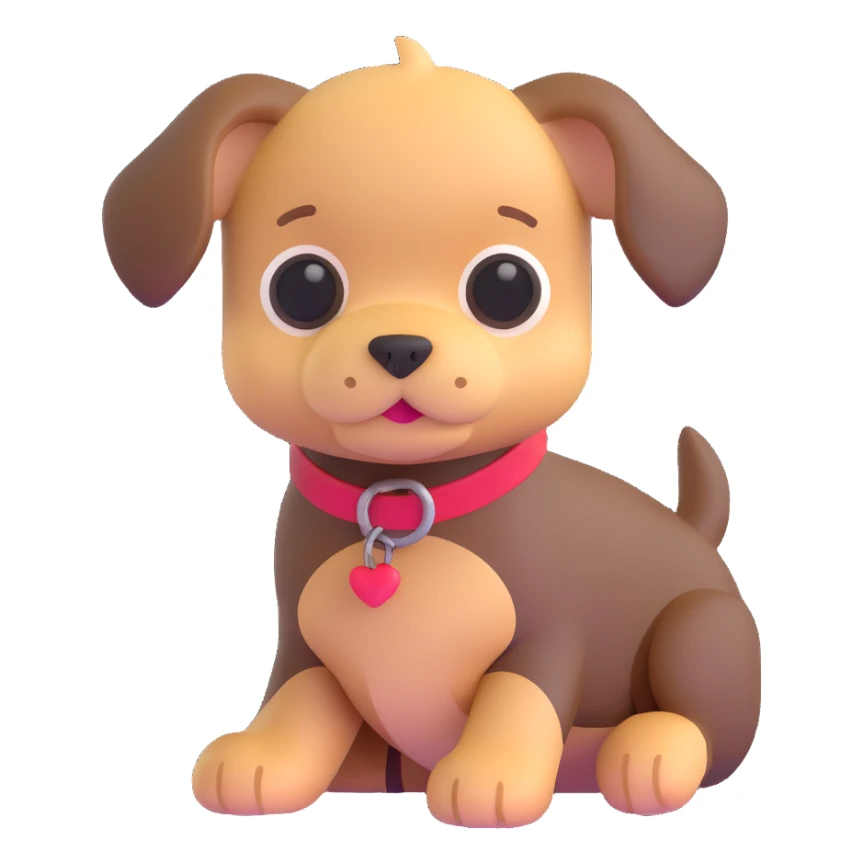 adorable little puppy sticker
