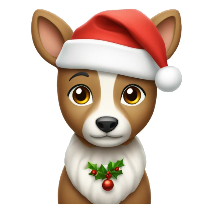 cute dear with christmas vibe sticker