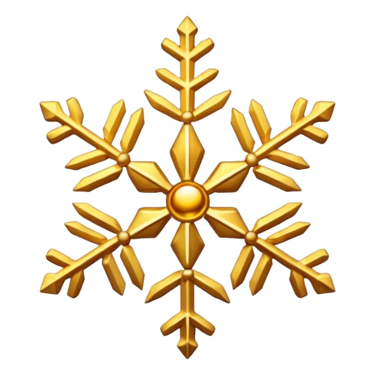 Gold snowflake sticker