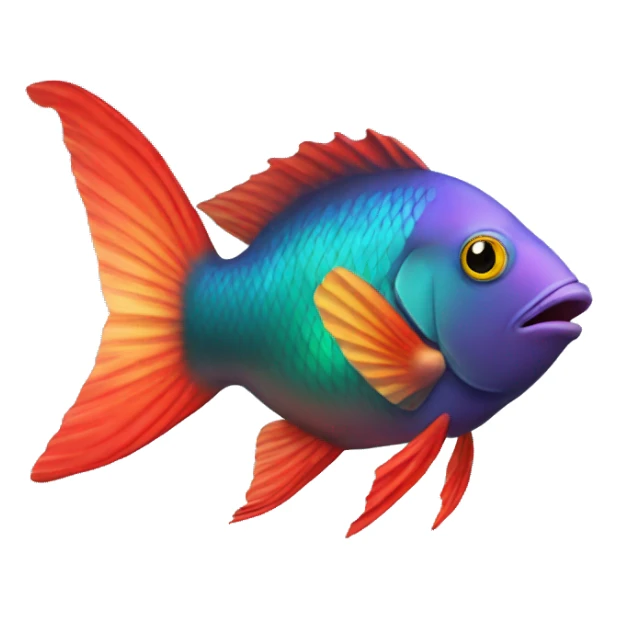 Parrot fish sticker