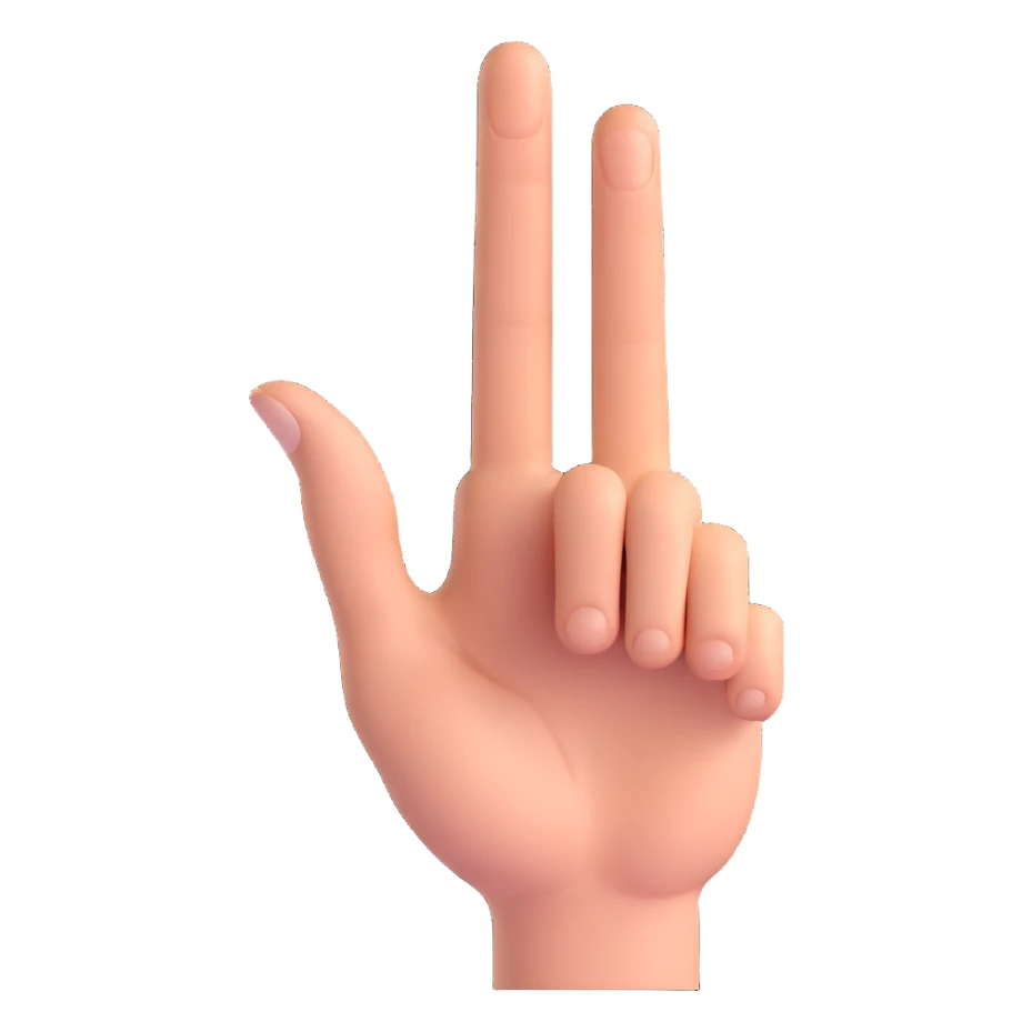 middle finger hand gesture sticker