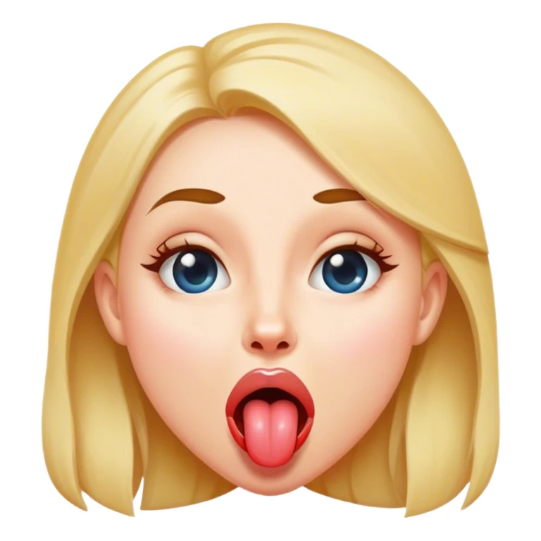 woman sticking her thoung out sticker