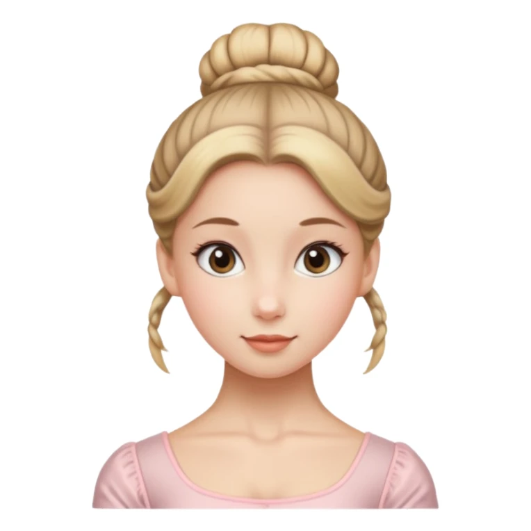 ballet bun  hair princes  sticker