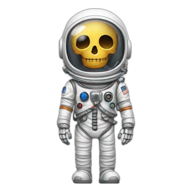 skeleton astronaut sticker