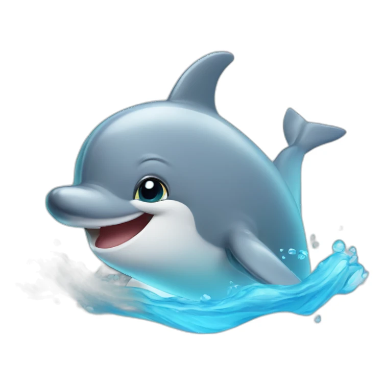 Cute little Smiling Dolphin sticker