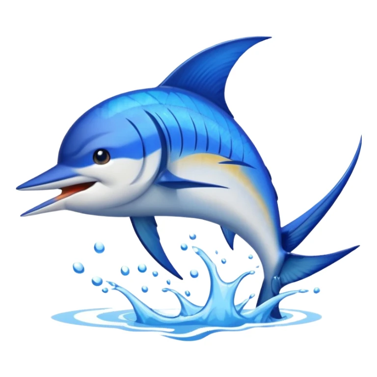 marlin with water splash sticker