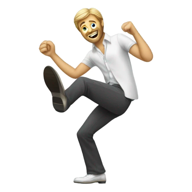 Disco Dan white guy dancing sticker
