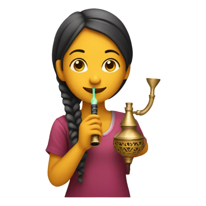 Girl with shisha sticker