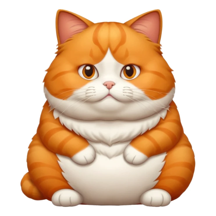 a very fat cat is sitting sticker