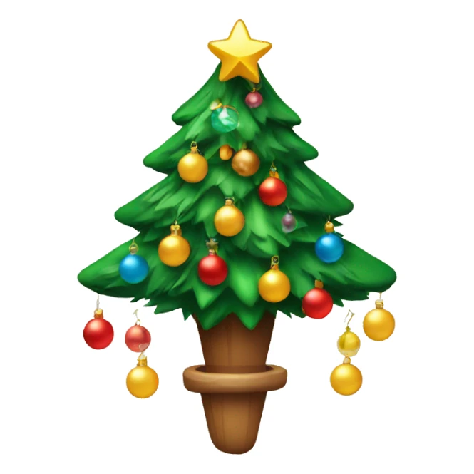 Christmas tree with decorations  sticker