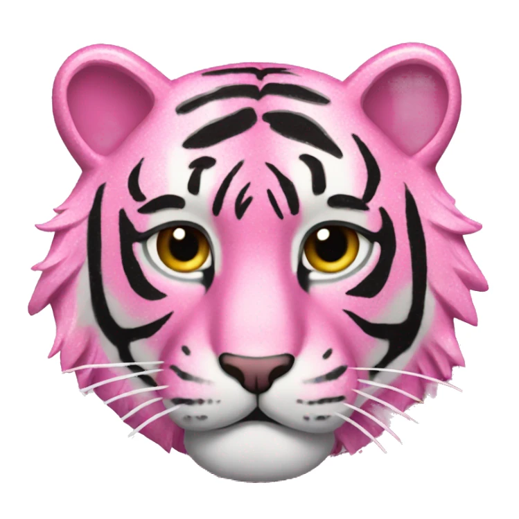 Pink tiger glitter sticker