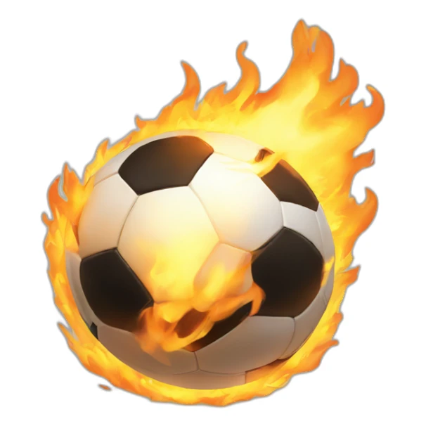Football on fire sticker