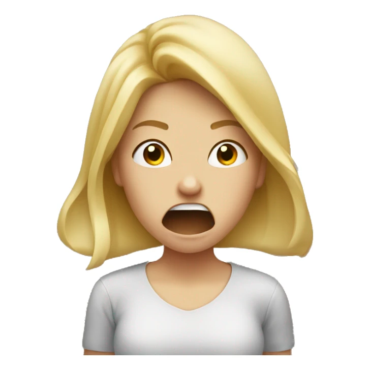 blonde girl sneezes sticker