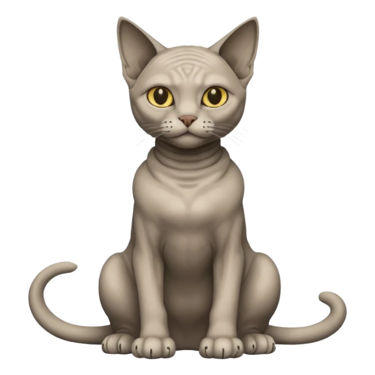 cat sphinxs full body sticker