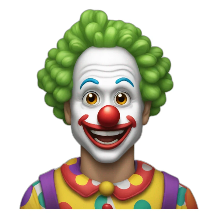 Clown stupid loughing sticker