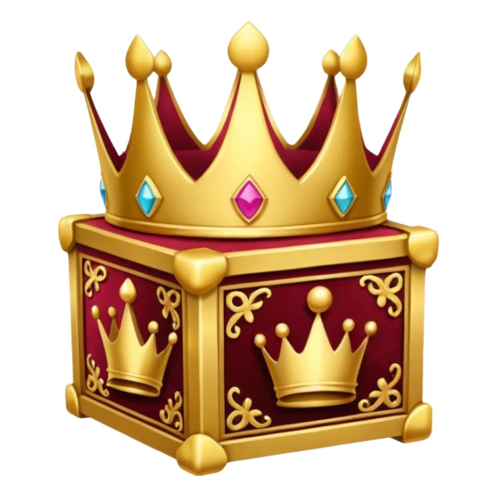 box with a crown on top sticker