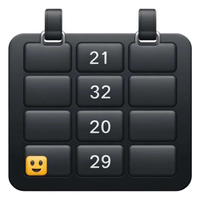 payment schedule — a black matte calendar sticker