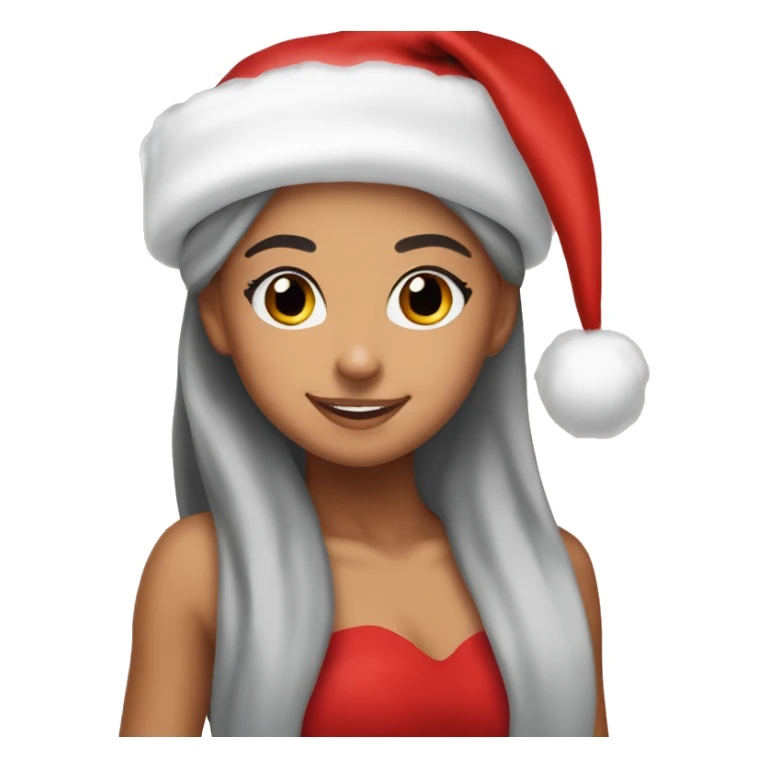 ariana grande with santa hat sticker